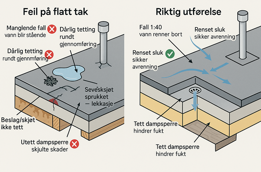 Flatt tak teknisk